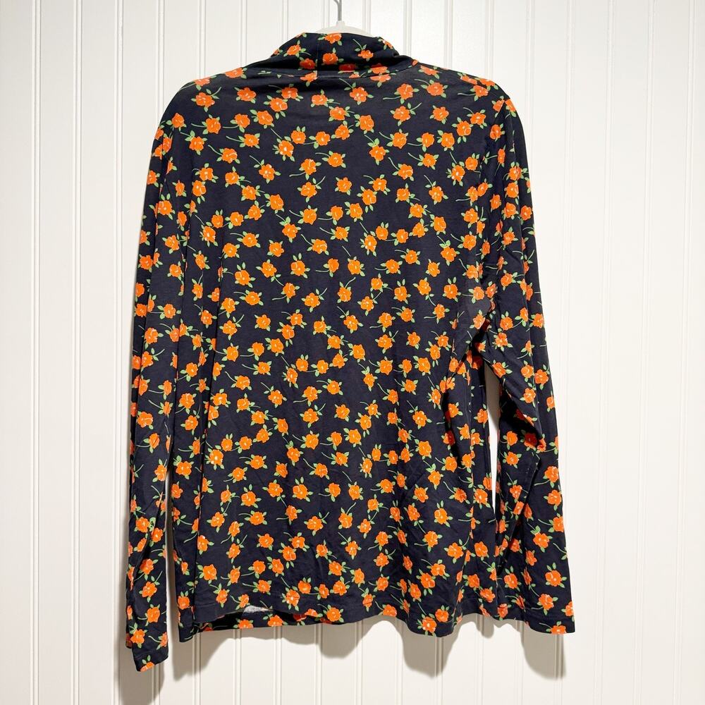 J Crew Floral Turtleneck Poppy Fields Lightweight Cottage Size 2X - Picture 6 of 6
